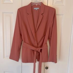 Antonio Melani Pink Blazer, One-button blazer w/removable belt, Size 10